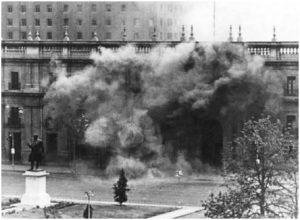 La Moneda el 11 de septiembre de 1973.