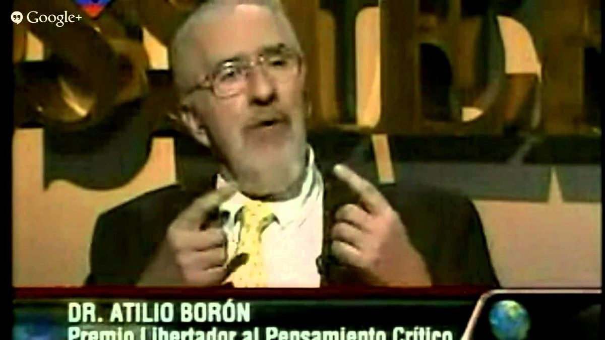 Entrevista a Atilio Boron reciente ganador del Premio Libertador al Pensamiento Crítico
