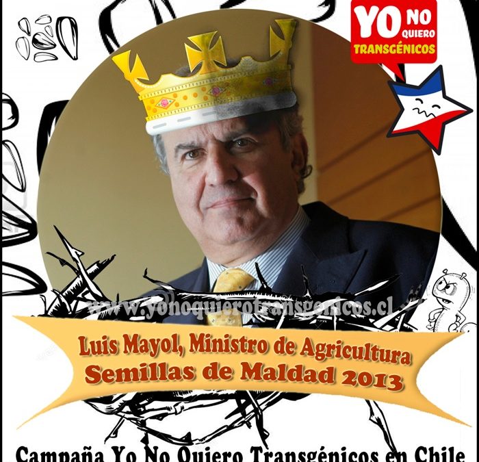 Organizaciones otorgan galardón "Semillas de Maldad" a ministro Luis Mayol