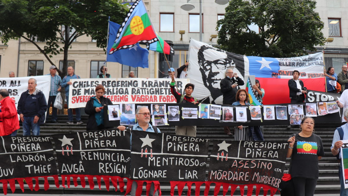 Estocolmo se suma al clamor por la libertad de los presos políticos en Chile!