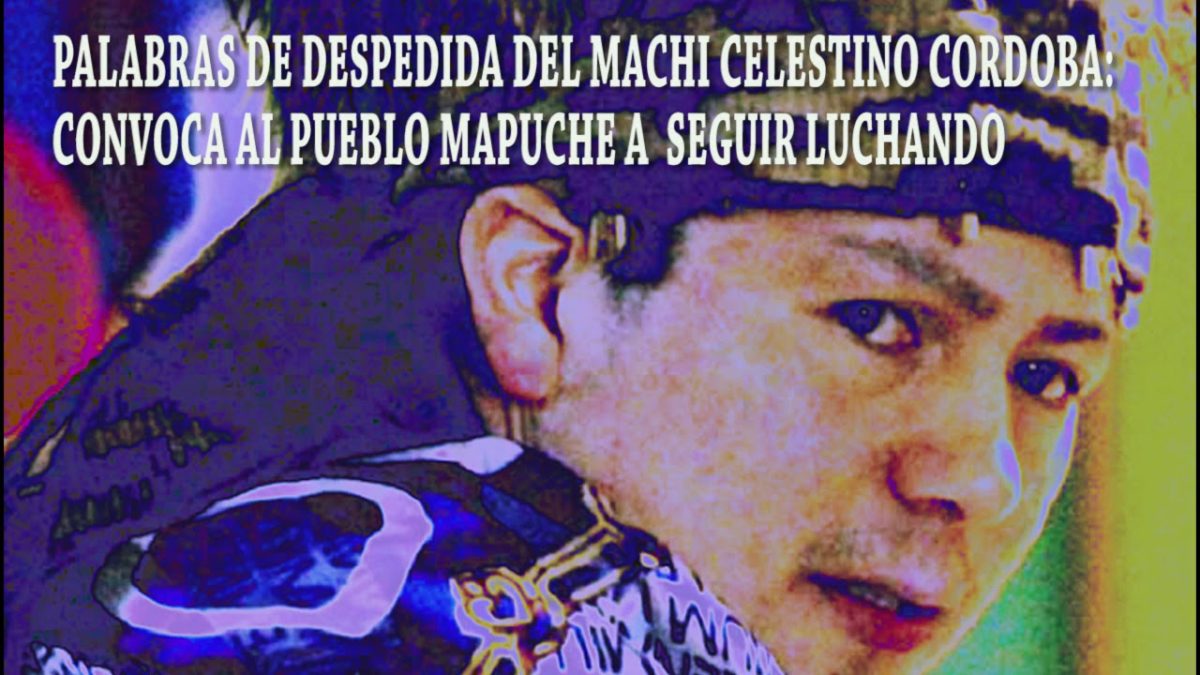 «A la Nación mapuche y los pueblos originarios, a toda la sociedad no originarios del mundo»