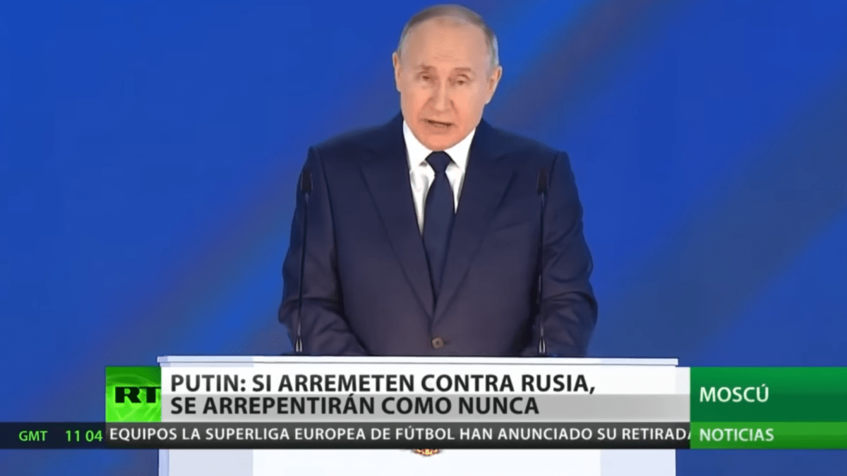 Putin: «Autores de provocaciones que amenacen intereses de la seguridad de Rusia se arrepentirán como no se han arrepentido desde hace mucho tiempo»