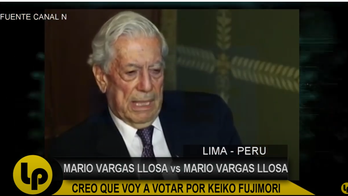 Mario Vargas Llosa hace el ridículo contradiciendo a Mario Vargas Llosa: «Voy a votar por Keiko Fujimori»