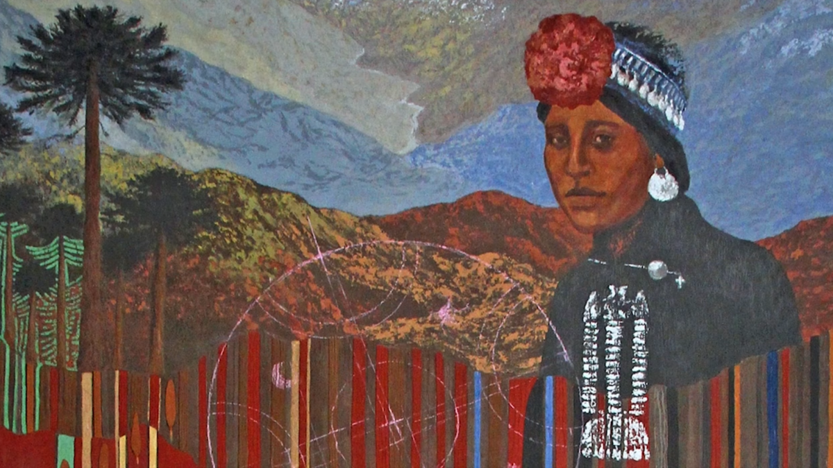 Desde la tierra a la palabra: Mural en tierra y cal para el pueblo Mapuche