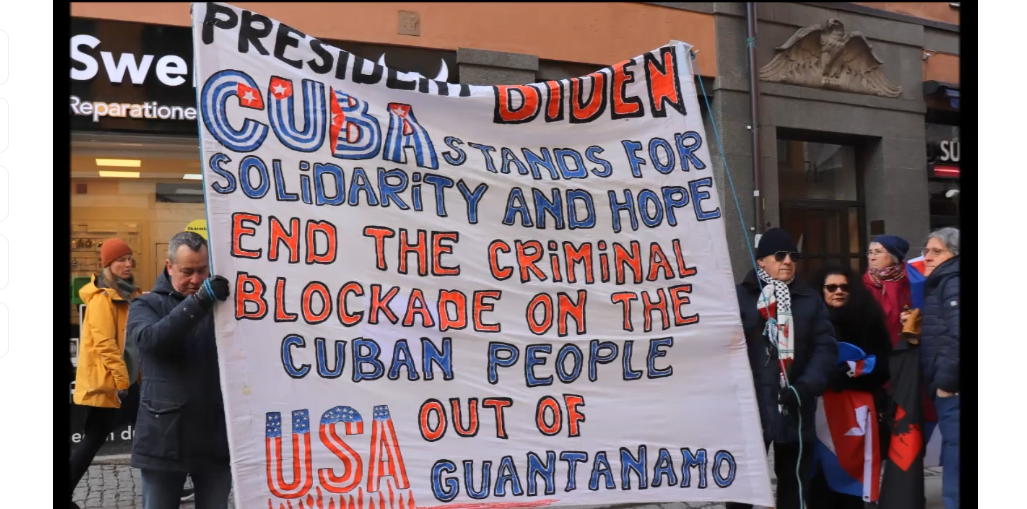 Suecia: Caminata en solidaridad con Cuba y contra el bloqueo yanqui