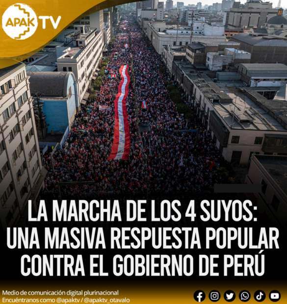 Movilización masiva hacia Lima «19 de enero Marcha de los 4 suyos